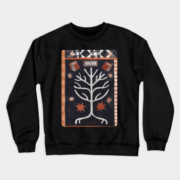 Book Tree - Book Worm Crewneck Sweatshirt by Book Moth Press